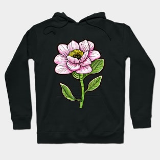 Pink Flower Drawing Hoodie